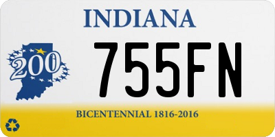 IN license plate 755FN