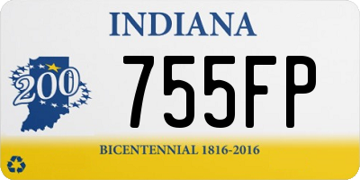 IN license plate 755FP