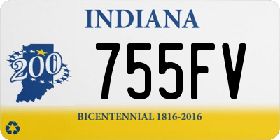 IN license plate 755FV