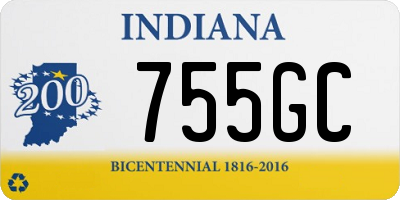 IN license plate 755GC