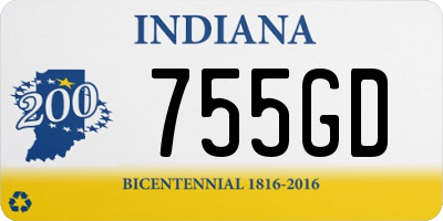 IN license plate 755GD