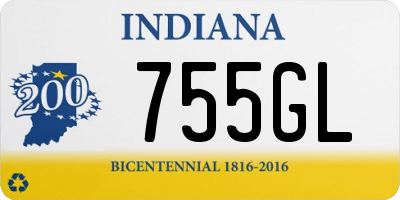 IN license plate 755GL