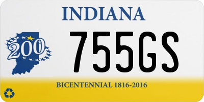 IN license plate 755GS