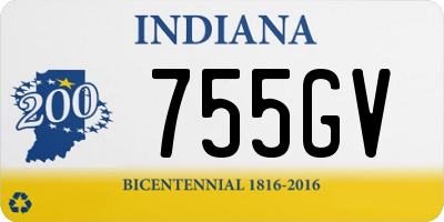 IN license plate 755GV