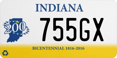 IN license plate 755GX