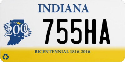 IN license plate 755HA