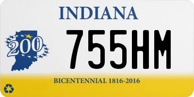IN license plate 755HM