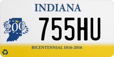 IN license plate 755HU