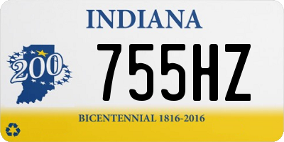 IN license plate 755HZ