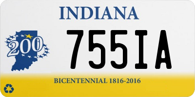 IN license plate 755IA