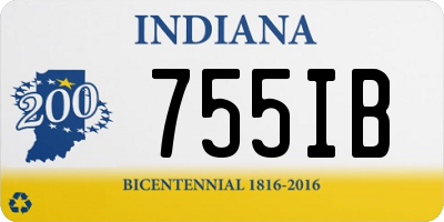 IN license plate 755IB