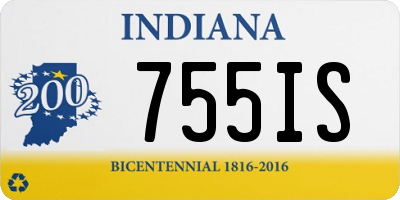 IN license plate 755IS