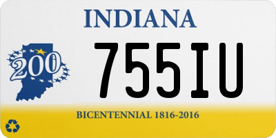 IN license plate 755IU