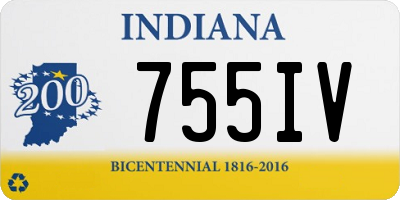 IN license plate 755IV