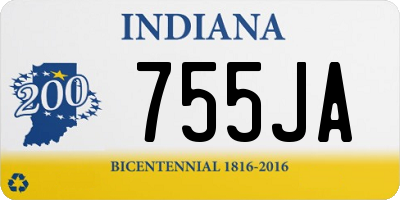 IN license plate 755JA