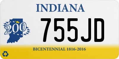 IN license plate 755JD