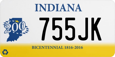 IN license plate 755JK