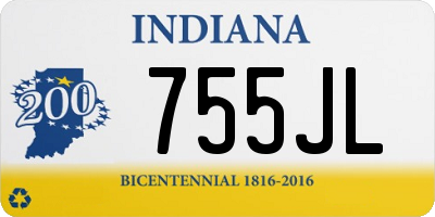 IN license plate 755JL