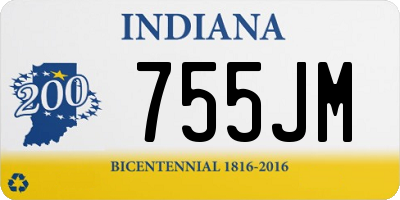 IN license plate 755JM