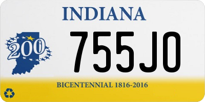 IN license plate 755JO