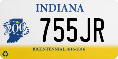 IN license plate 755JR