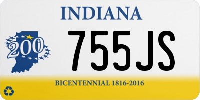 IN license plate 755JS