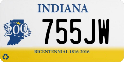 IN license plate 755JW