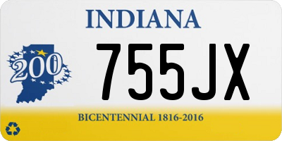 IN license plate 755JX