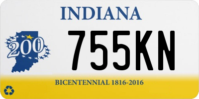 IN license plate 755KN