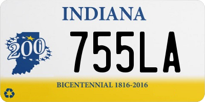 IN license plate 755LA