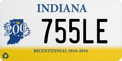 IN license plate 755LE