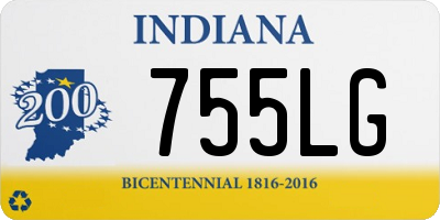 IN license plate 755LG