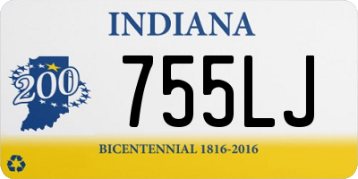 IN license plate 755LJ