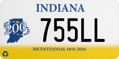 IN license plate 755LL