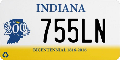 IN license plate 755LN