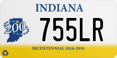 IN license plate 755LR