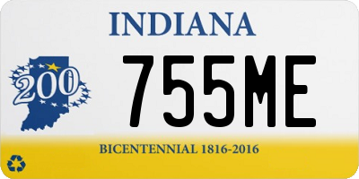 IN license plate 755ME