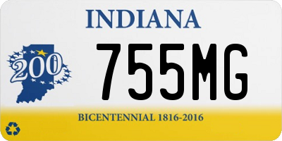 IN license plate 755MG