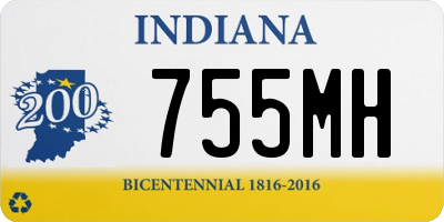 IN license plate 755MH