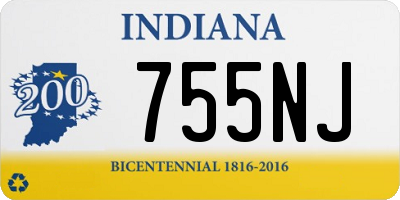 IN license plate 755NJ