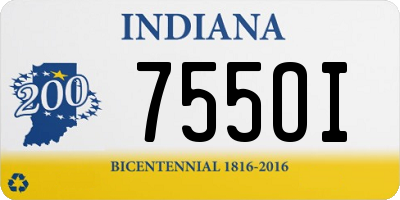 IN license plate 755OI