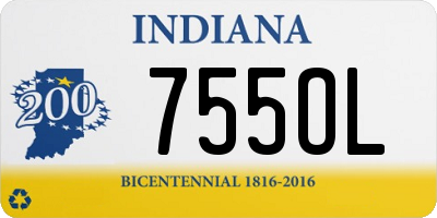 IN license plate 755OL