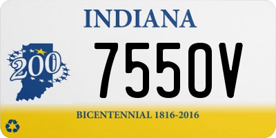 IN license plate 755OV