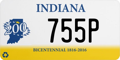 IN license plate 755P