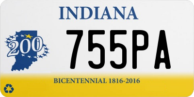 IN license plate 755PA