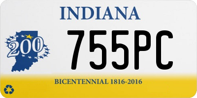 IN license plate 755PC