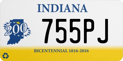 IN license plate 755PJ