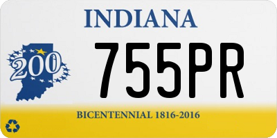 IN license plate 755PR