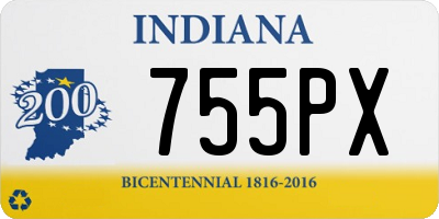 IN license plate 755PX