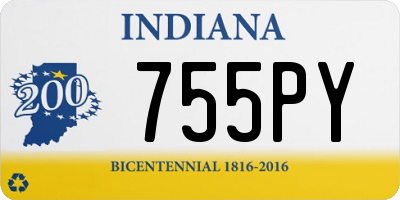 IN license plate 755PY